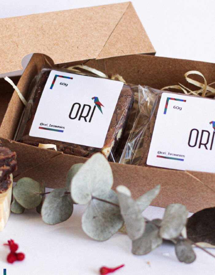 Caixa duo — 2 brownies embalados